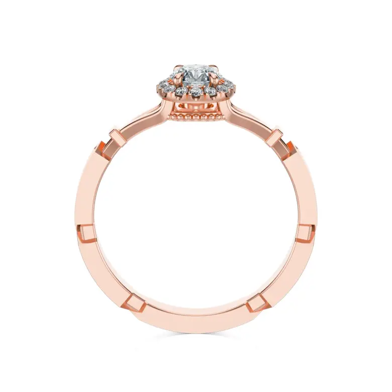 Pierścionek z różowego złota z diamentami AJPZ_135